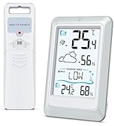 Ankilo Wetterstation Funk mit Außensensor,Luftfeuchtigkeit Monitor Wireless mit Wettervorhersage,...