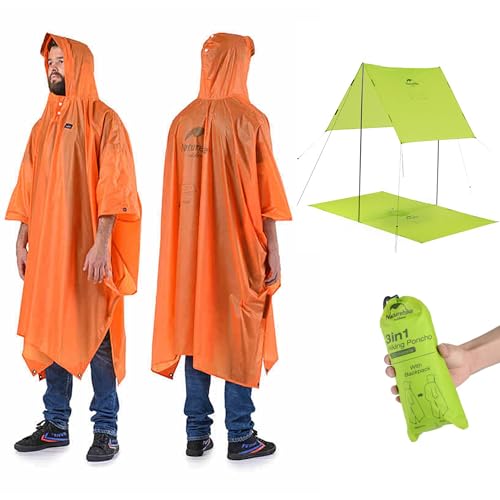 Naturehike ���C���R�[�g 3in1 �^�[�v/�O�����h�V�[�g/�|���`�� PU4000mm(�I�����W)