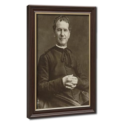 Saint Don Bosco impression sur toile portrait déco murale 20x30cm
