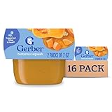 Gerber 1st Foods, Butternut Squash Pureed Baby Food, 2 Ounce Tubs, 2 Count (Pack of 8)