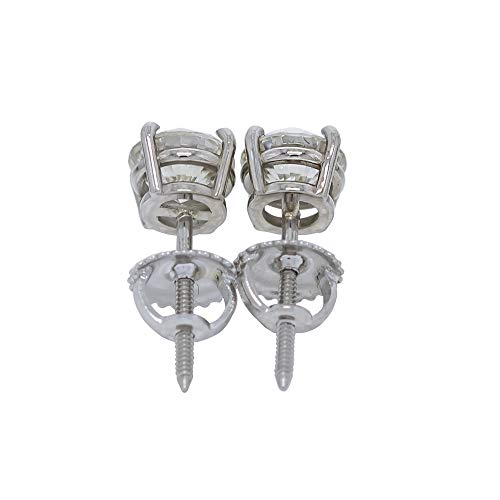 IGI Certified 1.5 cttw Lab Created Womens Diamond Stud Earrings 14k White Gold VS2-SI14