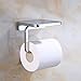 TURS Paper Towel Holder Bathroom Toilet Paper Tissue Holder with Mobile Phone Storage Shelf,Chrome Finish