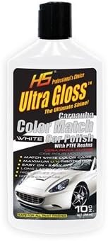 HS UltraGloss Carnauba White Color Match Car Polish with PTFE results. The Professional Choice. 10 oz.