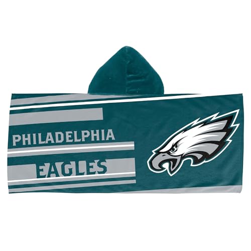 Northwest NFL Philadelphia Eagles Unisex-Youth Hooded Youth Beach Towel, 21" x 51", Liner