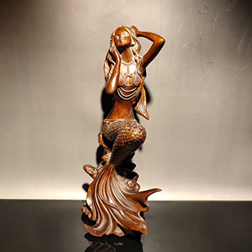 Statue poisson bois de buis décoration maison et objet de collection
