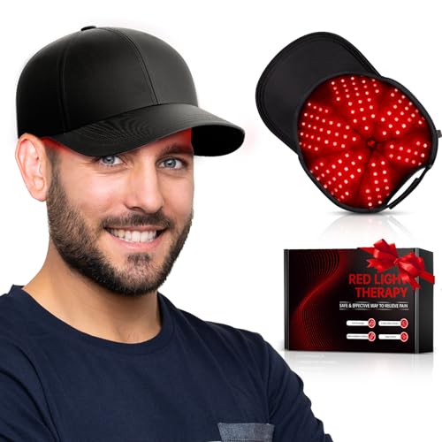 RELEXNOW Red Light Therapy Cap for Hair, Upgraded 180 LEDs Red Light Therapy for Head, Infrared...