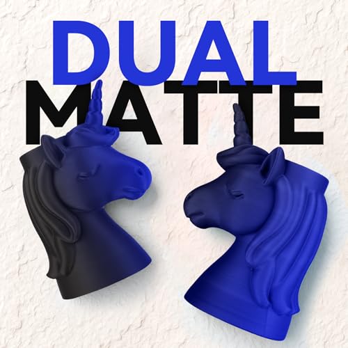 Image of SUNLU Dual Color Matte PLA Filament 1.75mm, Matte 3D Printer PLA Filament, PLA Filament 1kg Spool (2.2lbs), Dimensional Accuracy + /- 0.02mm, Black Blue