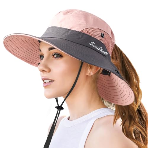 La Mejor Lista de Gorras para Playa los mejores 5. 42 VIDA4U Sombrero de Sol para Mujeres, Sombrero con Protección Solar UV, Sombrero con ala Ancha para Exteriores, Sombrero Ajustable para Playa, Caminar, Escalar