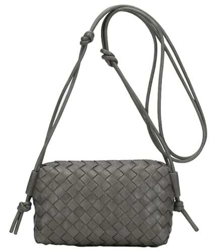 Small Woven Bag Satchel for Women 2025 Trendy Woven Shoulder Purse Crossbody Clutch Vegan Leather Tote Handbag Small Hobo Bag