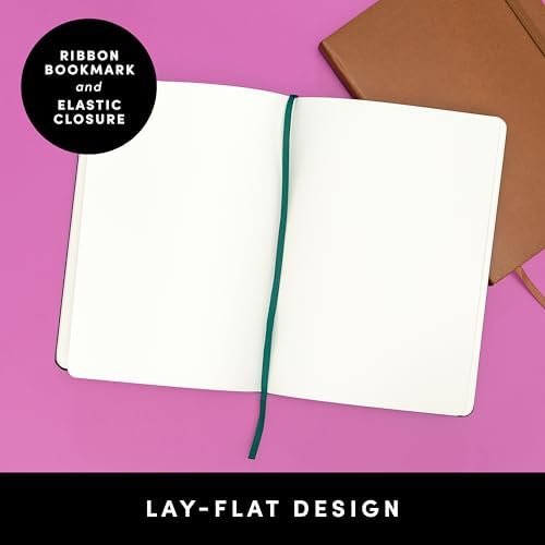 PAPERAGE Blank Journal Notebook, (Navy), 160 Pages, Medium 5.6 in x 8 in - 100 GSM Thick Paper β Hardcover Journaling Notebook for Work, School, Note Taking or Sketching - 2