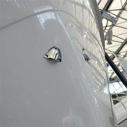 RuleaxAsi 4Pcs Marine Clam S-hell Cabo de arame Tampa de aço inoxidável Acessórios para barcos