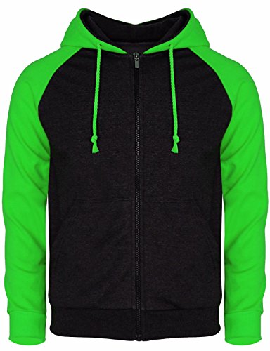 BCPOLO Men's Raglan Long Sleeve Fleece Casuall Full-Zip Up Hoodie Jacket2