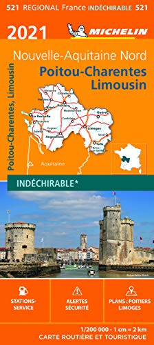 Preisvergleich Produktbild Carte Michelin Poitou-Charentes-Limousin 2021