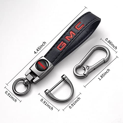 Miguoer Genuine Leather Car Keychain For Gmc Sierra Denali Canyon Terrain Yukon Jimmy Acadia,Car Key Chain For Men And Woean Key Ring #TOP1
