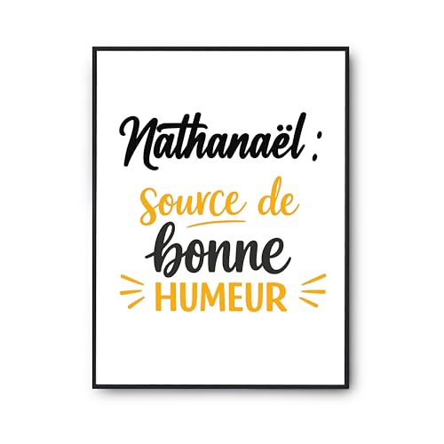 Affiche Nathanael pour offrir de la joie poster citation anniversaire