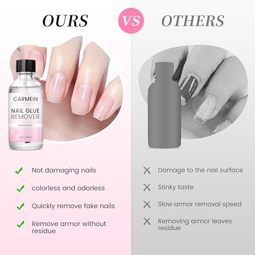 Image of Nail Glue Remover for Press On Nails and Nail Tips Professional-grade nail glue remover specifically designed to safely dissolve adhesive 1.69 fl oz (30ml, 1pcs)