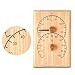 HTYG Termómetro higrómetro de Sauna-termómetro de Madera para Sauna-Mesa Especial de Temperatura y Humedad-Accesorios Digitales inalámbricos para la Sala de Sauna