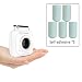 Glossy Printable Sticker Paper Roll -Pack of 5 Pcs White Direct Thermal Paper Self-adhesive 57x30mm for PAPERANG and Mini Wireless Mobile Instant Printer