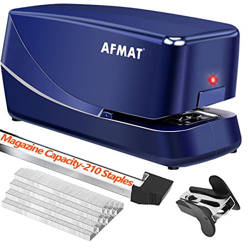 Electric Stapler, Automatic Stapler, Electric Stapler Desktop, Ac Or Battery Powered Heavy Duty Stapler For Desk, With Reload Reminder & Release Button, 25 Sheets Capacity, Blue #TOP14