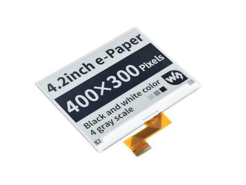 Image of waveshare 4.2inch E-Ink Raw Display Compatible with Raspberry Pi 4B /3B+ /3B /2B /B+ /A+ /Zero /Zero W /WH /Zero 2W Series Boards 400x300 Resolution with SPI Interface Without PCB