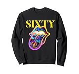 8.5 oz, Klassisch geschnitten Offizielle Rolling Stones Sixty Tongue Sweatshirt