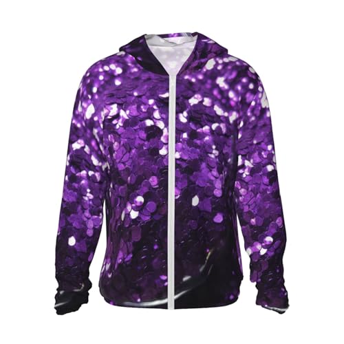 Chemises de soleil violettes paillettes homme pour activités nautiques et plage