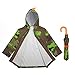 addie & tate Kids Umbrella & Rain Coats for Girls and Boys Set - Toddler Umbrella for Kids and Raincoat for Girls in Fun Jacket Styles for 7-9 (Dino/Camo)