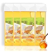 4PCS Wax Roller, Honey Hair Removal Wax, 400g Roll on Wax Warmer Refill, Depilatory Heater Wax Pr...