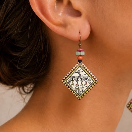 Image of Boho Chic Earrings Collection - Colorful Tassel, Chandeliers, Hoops & Huggies for Women