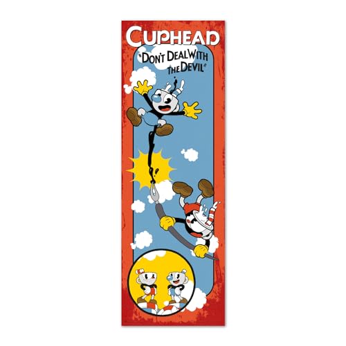 Grupo Erik Cuphead Poster - 20.8 x 62.2 inches / 53 x 158 cm - Shipped Rolled Up - Cool Posters - Art Poster - Posters & Prints - Door Posters