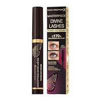 Max Factor Masterpiece Divine Lashes Volumising Mascara, Black Brown, Natural-Pigment Formula, Clump-Free Volume, Fanned Out Volume, All-Day Volume,8ml