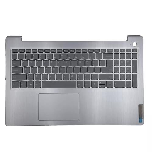 Wzqrps New Replacement for Lenovo ideapad 3-15ADA6 3-15ITL6 3-15ALC6 Laptop Upper Case Palmrest Backlit Keyboard Touchpad Assembly Part 5CB1B65660 AP21P000600 Gray
