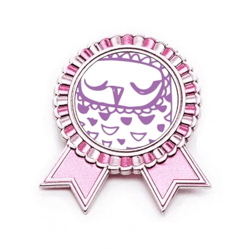 Broche oiseau rose en métal sculpté aux détails raffinés