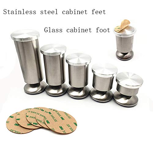 Kkxx Furniture Feet Can Be Adjusted Stainless Steel Glass Legs Diy Support Column (4 Pieces) #TOP3