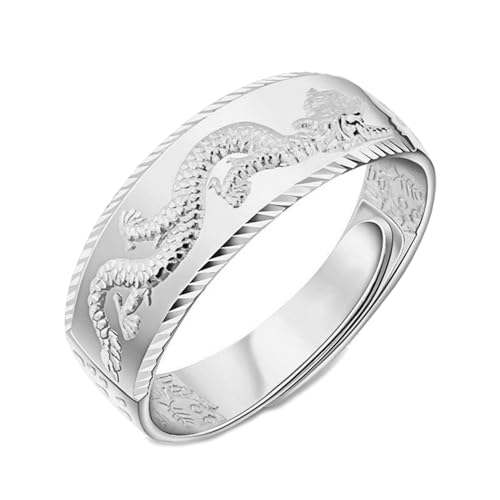 [�����n�V��] Unique Accessory Dragon Pattern Stylish Jewelry Opening Rings Alloy for Adult Man Opening Rings