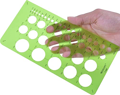 Westcott Modelo de círculos pequenos T-800, ferramenta de molde de formas geométricas de plástico pa