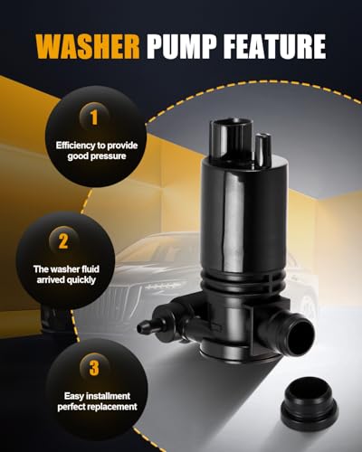 Image of ROADFAR Fit for 2003-2009 Hummer H2 Windshield Washer Pump Motor Replacement 88944337