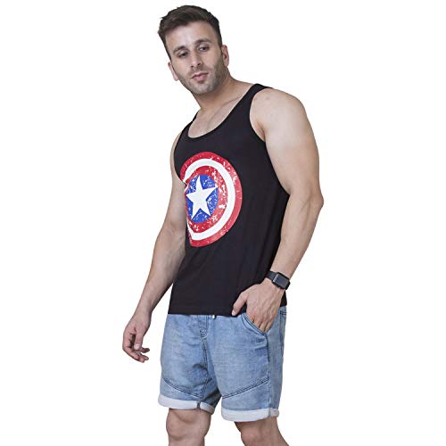 Image of Veirdo Men's Cotton Printed Regular Fit Vest