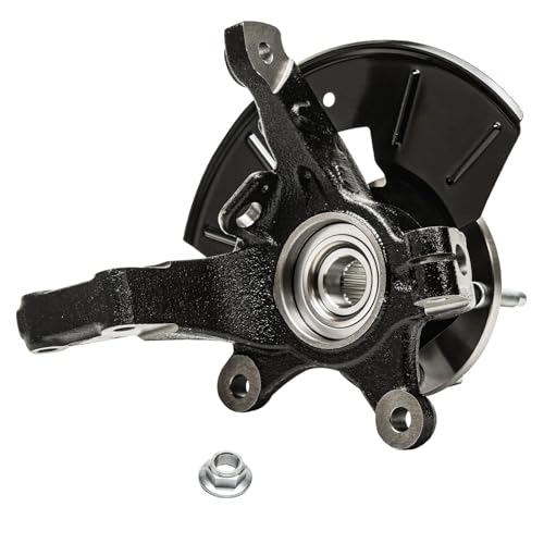 Image of Detroit Axle - Front Right Steering Knuckle CV Axle for Ford Escape Mazda Tribute Mercury Mariner, Passenger Side CV Axle Shaft Steering Knuckle & Wheel Bearing Hub Replacement