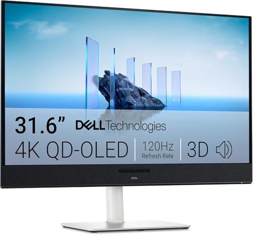 DELL 32 Plus Monitor - S3225QC, 4K UHD (3840x2160), 120Hz, QD OLE...