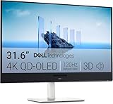 DELL 32 Plus Monitor - S3225QC, 4K UHD (3840x2160), 120Hz, QD OLED, 0.03ms, AMD FreeSync Premium Pro, HDR True Black 400, Dolby Vision, Altavoces Integrados, 3 USB-C, HDMI, 3 Años de Garantía