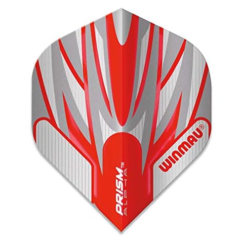 WINMAU Prism Alpha Weiß und Rot Extra Dicke Flights Cover