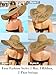Senker Fashion Beach Hats for Women, Floppy Straw Sun Hat Embroidered Wide Brim for Summer Honeymoon Vacation Cruise Khaki