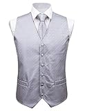 【Elegante Verarbeitung:】 1400 Stiche, gewebtes Jacquard-Muster macht Weste und Krawatte haltbar und tragbar. Ein Gefühl exquisiter Stickerei beim Berühren. Es ist völlig anders als bei anderen Artikeln. Fühlen Sie es einfach selbst.