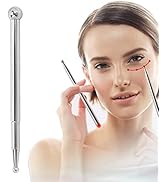 Stylo d'acupuncture manuel en acier inoxydable, outil de massage de réflexologie faciale rétractable