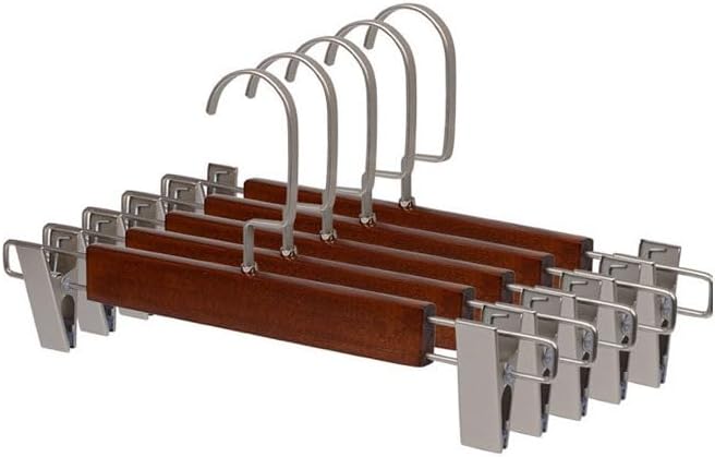 Solid Wood Hanger with Anti Slip Non Properties Suitable for Clothing Store Hangers Skirt Clips(Style 2)