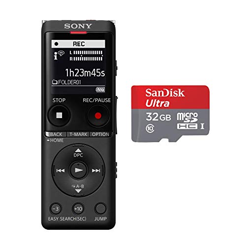 Sony ICD-UX560 Stereo Digital Voice Recorder w/Built-in USB w/ 32GB Card