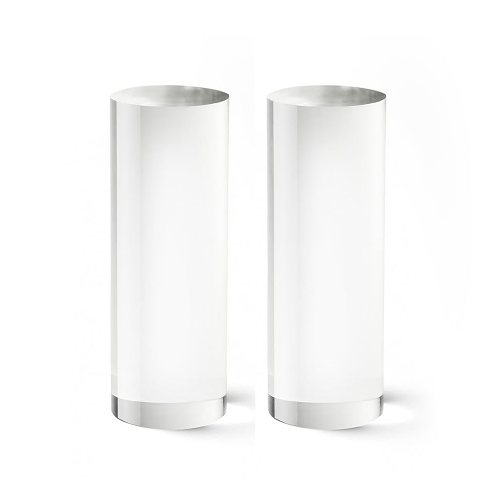 DFDPAXL 2 Pieces Transparent Acrylic Cylinder Base Diameter 40Mm