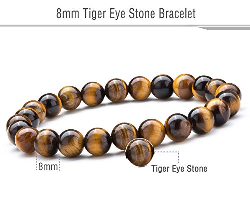 Men Women 8Mm Lava Chakra Essential Oil Diffuser Bracelet Yoga Meditation Elastic Tiger Eye Stone Bracelet Set #TOP4