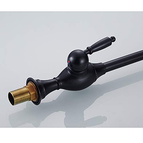 Robinet de cuisine nostalgia noir pour grand évier double bac - 7